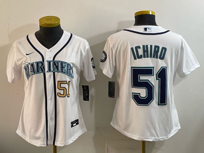 Youth Seattle Mariners #51 Ichiro White Game 2026 Nike MLB Jersey style 03